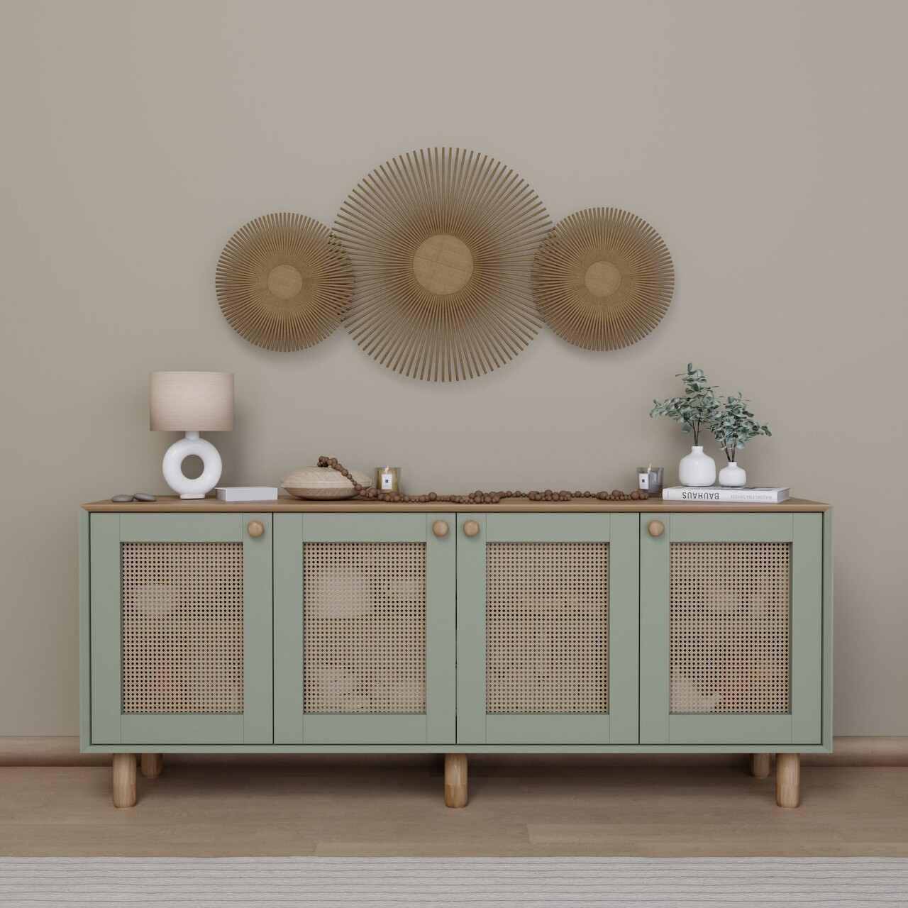 Consola, Miwood, Bohemian 1600-132, Verde