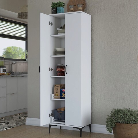 Dulap multifunctional, Rani, JE110, 60x198.6x40 cm, PAL, Alb
