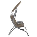 Leagan cu 2 locuri, Segars, 170 x 132 x 170 cm, otel, gri/maro