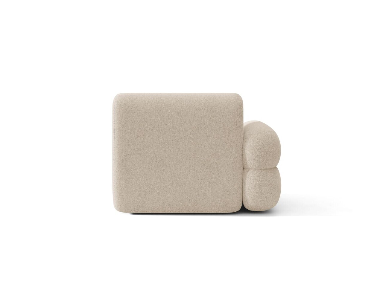 Modul canapea stanga 1 loc, Neo, Micadoni Home, 110x100x83 cm, tesatura Boucle, bej — imaginea 4