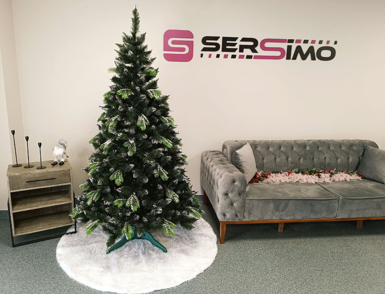Brad artificial Christmas Deluxe by Sersimo, Diamant, 2D+3D, 200cm — imaginea 15
