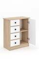Dulap multifunctional, Hanah Home, Elmar, 66x82x34 cm, Stejar Sonomo / Alb