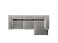 Coltar dreapta 3 locuri, Bergamo, Cosmopolitan Design, 304x152x70 cm, tesatura structurata, gri deschis