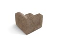 Modul pentru canapea, 1 loc, Martina-212, Micadoni Home, 100x100x75 cm, velur, maro ghinda