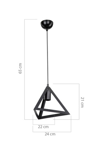 Lustra plato, mdl.4118, squid lighting, 22x24x65 cm, 20w, negru