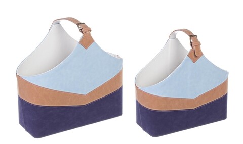 Set 2 suporturi pentru reviste, Bizzotto, Sunset, mdf/piele ecologica, multicolor Accesorii decorative