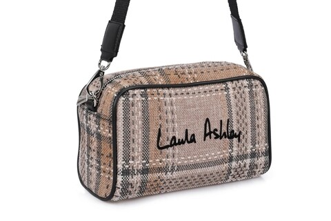 Geanta Lenore, Laura Ashley, poliester/piele ecologica, maro/negru Laura Ashley