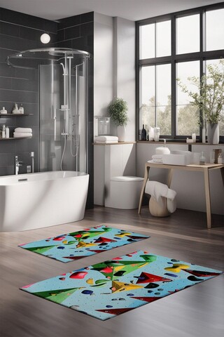 Set covorase de baie, Cartwright, CT-5366, Poliester, Multicolor