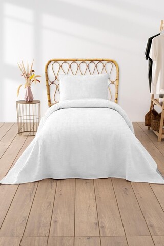 Cuvertura pique Single, Waffle - White, DC Home, 70% bumbac/30% poliester