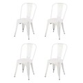 Set 4 scaune Retro, Heinner, metal, alb