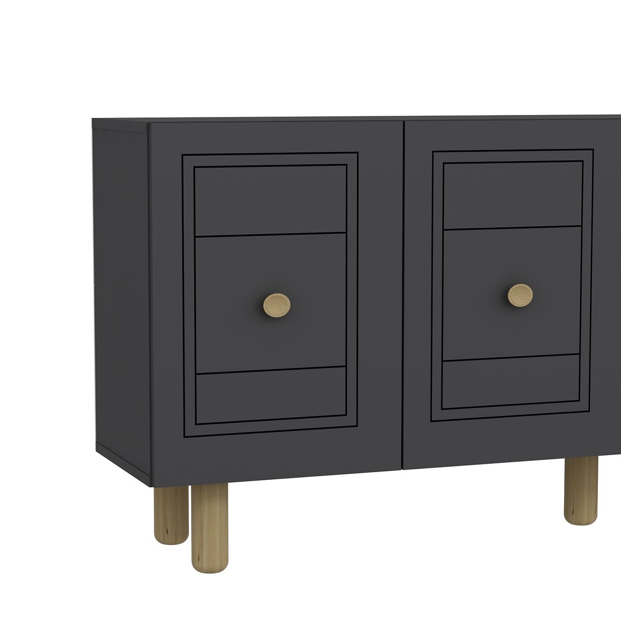 Consola, Hanah Home, Dario Bohem, 150x75x35 cm, PAL , Antracit - view 5