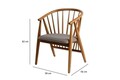 Scaun, Nordure, Doris, 58x82x56 cm, Lemn, Stejar / Gri