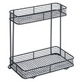 Suport accesorii de baie Vienna, iDesign, 2 rafturi, 25x15x25.5 cm, otel, negru mat