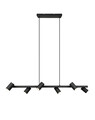 Lustra Marley, TRIO, 115x18x150 cm, 35W, 6x GU10, metal, negru mat