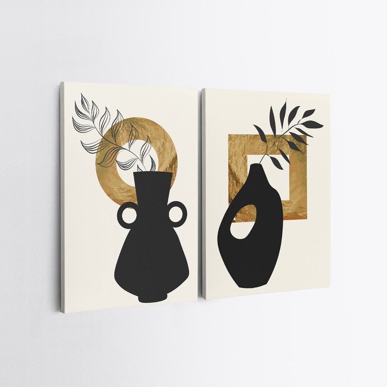 Set 2 tablouri decorative, 2KNV4279, Lemn, Multicolor - view 2