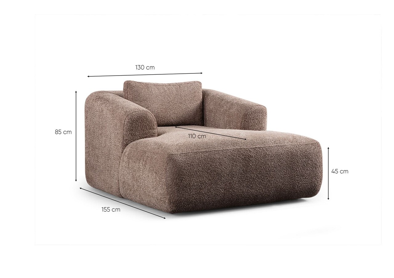 Fotoliu, Atelier del Sofa, 560ARE5245, Cadru: LEMN/PAL, Maro