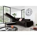 Coltar extensibil stanga 3 locuri ELTAP, LT-05LO, Grayson, 278x205x92 cm, lemn/poliester, gri inchis