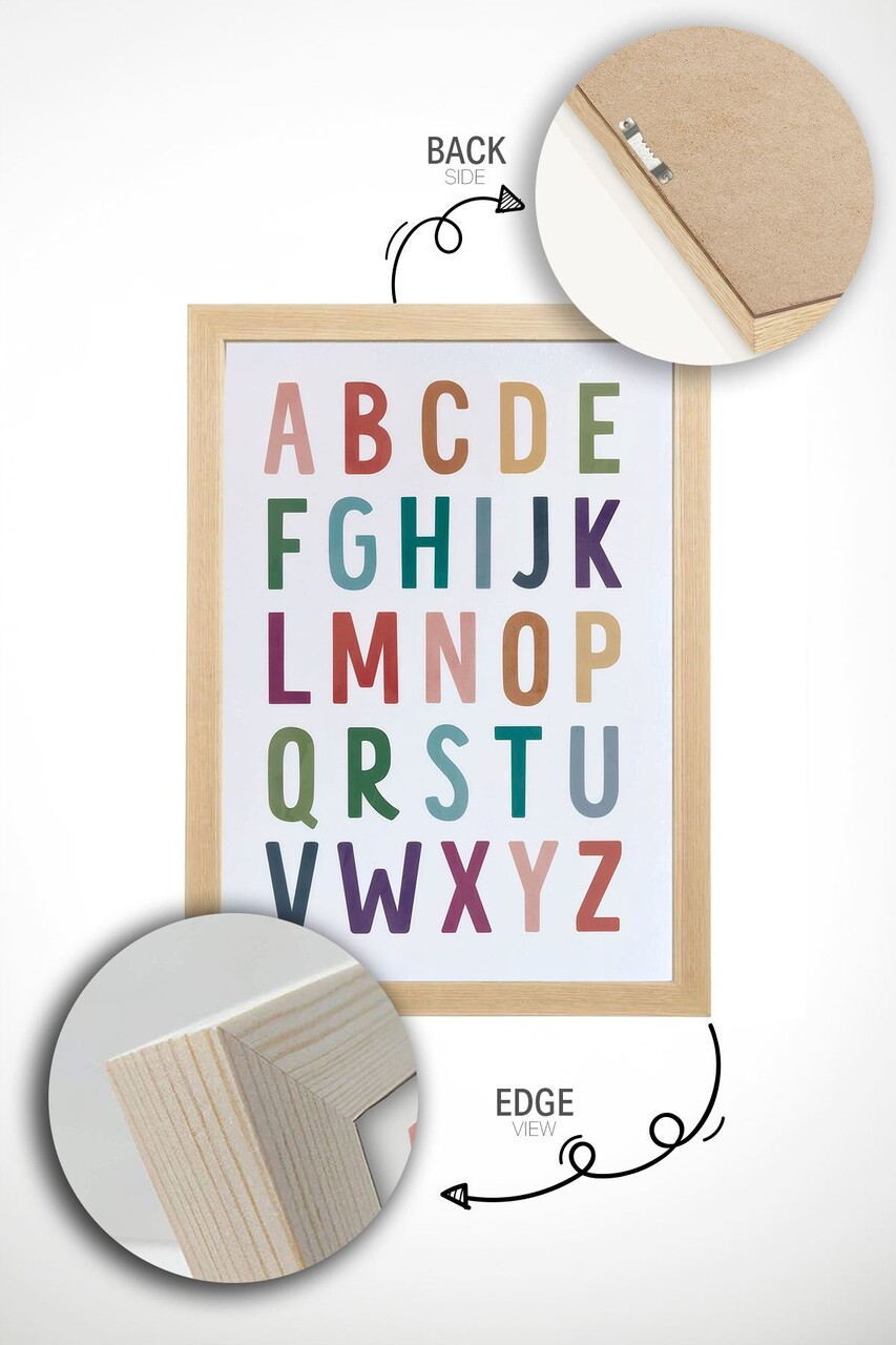 Set 2 tablouri decorative, Ersy2Lımodel43-Ahsap, Vopsea: 100% MDF (grosime: 2,7 mm), Multicolor - view 2