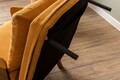 Canapea extensibilă cu 1 loc, Futon, 859FTN2342, Metal , Galben mustar
