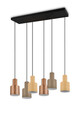 Lustra Agudo, TRIO, 85x27x150 cm, 40W, 6x E27, metal, multicolor