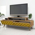Comoda TV, Hommy Craft, City, 140x48.8x41.8 cm, Nuc / Galben