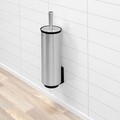 Perie de toaleta cu suport, Brabantia, Profile Brilliant Steel, 12.5x11.5x43 cm, otel, argintiu