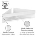 Etajera de colt pentru baie Genova, Wenko, 36x17x8 cm, inox, alb