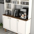 Dulap de bar pentru cafea, Hommy Craft, Bohem 861, 120x203x35 cm, PAL, Crem