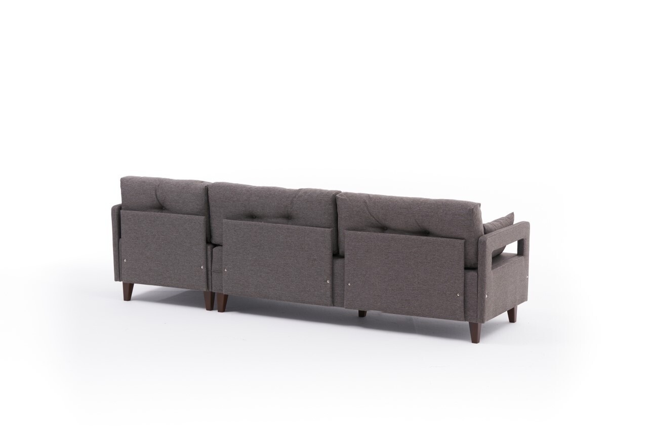 Coltar Pe Dreapta Comfort, Balcab Home, 275x80x80 Cm, Lemn, Maro