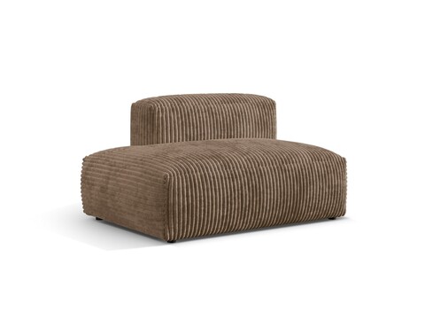 Modul stanga pentru canapea, 2 locuri, Martina-212, Micadoni Home, 133x106x75 cm, velur, maro ghinda