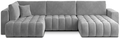 Coltar extensibil dreapta 6 locuri ELTAP, RT-04SO, Bonito, 350x175x92 cm, lemn/poliester, gri deschis
