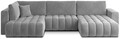 Coltar extensibil dreapta 6 locuri ELTAP, RT-04SO, Bonito, 350x175x92 cm, lemn/poliester, gri deschis