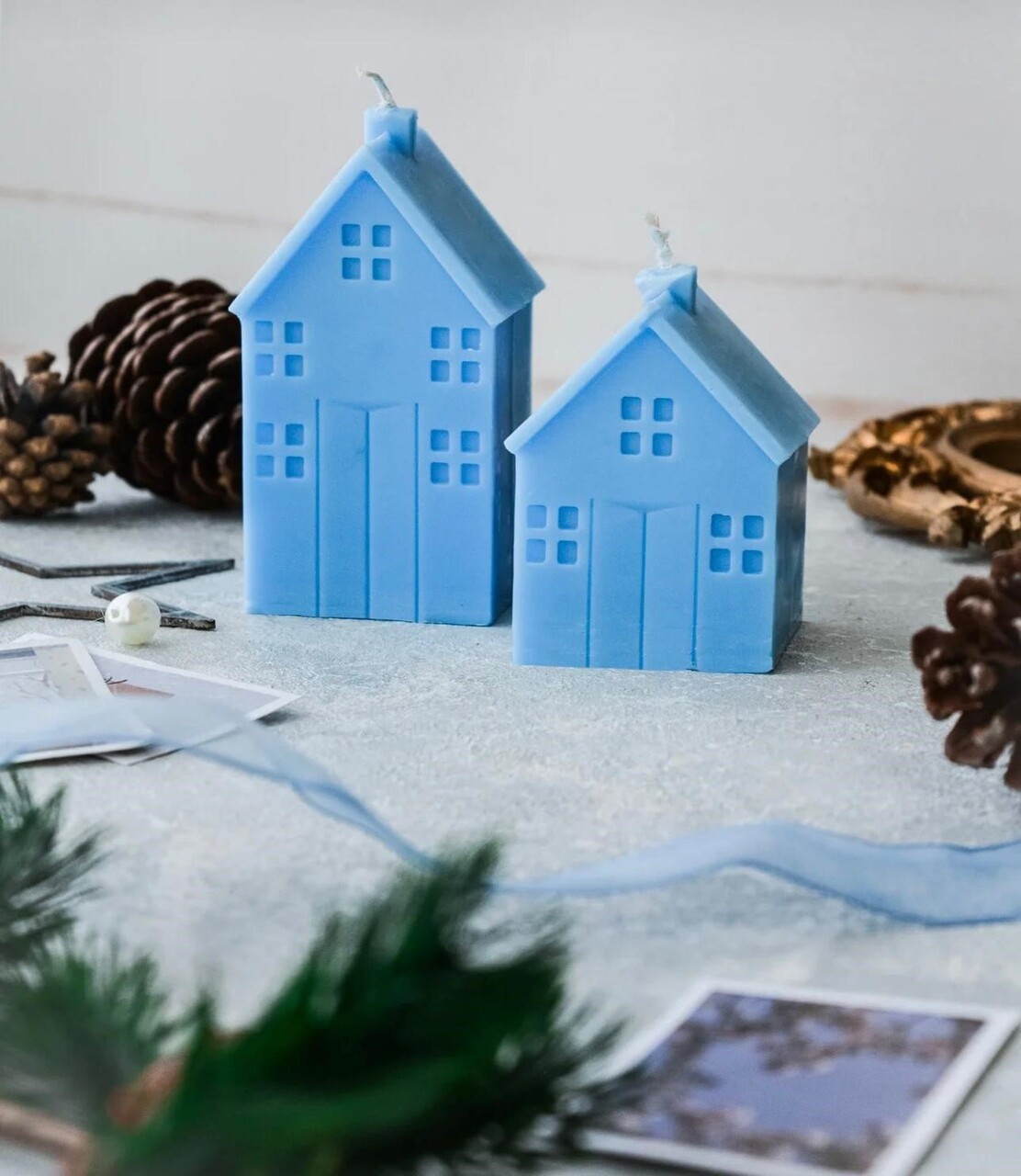 Set de lumanari, Ers1261, Albastru - imagine 2