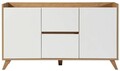 Consola, Tuvalle, Tuval 079, 139.8x78.1x40 cm, Stejar / Alb