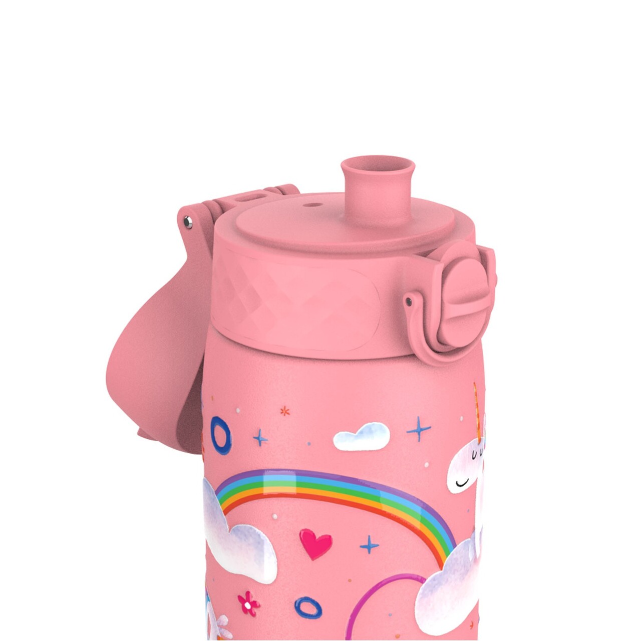 Sticla apa pentru copii Slim, inox, 600ml, Unicorn Rainbows - Ion8 - imagine 2