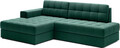 Coltar extensibil stanga 3 locuri ELTAP, LT-35LU, Blezalt, 240x150x82 cm, lemn/poliester, verde inchis