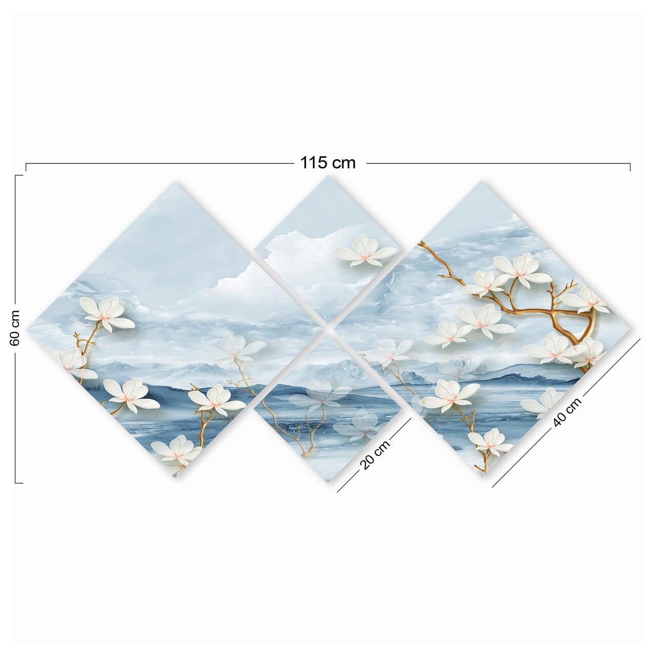 Set 4 tablouri decorative, 4MDF1572198562, MDF, Imprimat UV, Multicolor - 2 | YEO