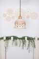 Lustra Radacini Laleaua alba, Deco Republic, E27, 1x60W, ceramica autentica Corund