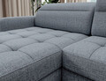 Coltar extensibil stanga 4 locuri ELTAP, LT-100AUB, Berrto, 306x165x100 cm, lemn/poliester, albastru deschis