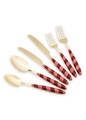 Set tacamuri, Hermia, 666HAC2152, Inox, Furculiță de masă: 19 x 3 cm (6 bucăți), Auriu / Roz