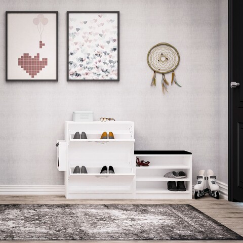 Pantofar Trend, Elegance, 130x31x80 cm, alb 130x31x80