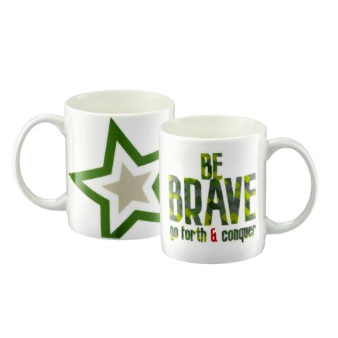Cana inspire be brave, ambition, 350 ml, portelan, verde