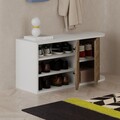 Pantofar, Decortie, Nova Shoe Bench, 104x50x37 cm, PAL, Hitit / Alb