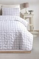 Set cuvertura de pat dubla 3 piese, Artus - Grey, Eponj Home, 65% bumbac/35% poliester