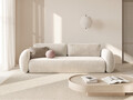 Canapea extensibila 3 locuri, Tonale, Cosmopolitan Design, 262x105x88 cm, catifea, ivoriu
