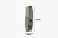 Oglinda decorativa, Siam, Aural, 40x120x2.2 cm, Negru