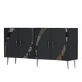 Consola, Olivia, Hook KB150, Antracit / Argintiu