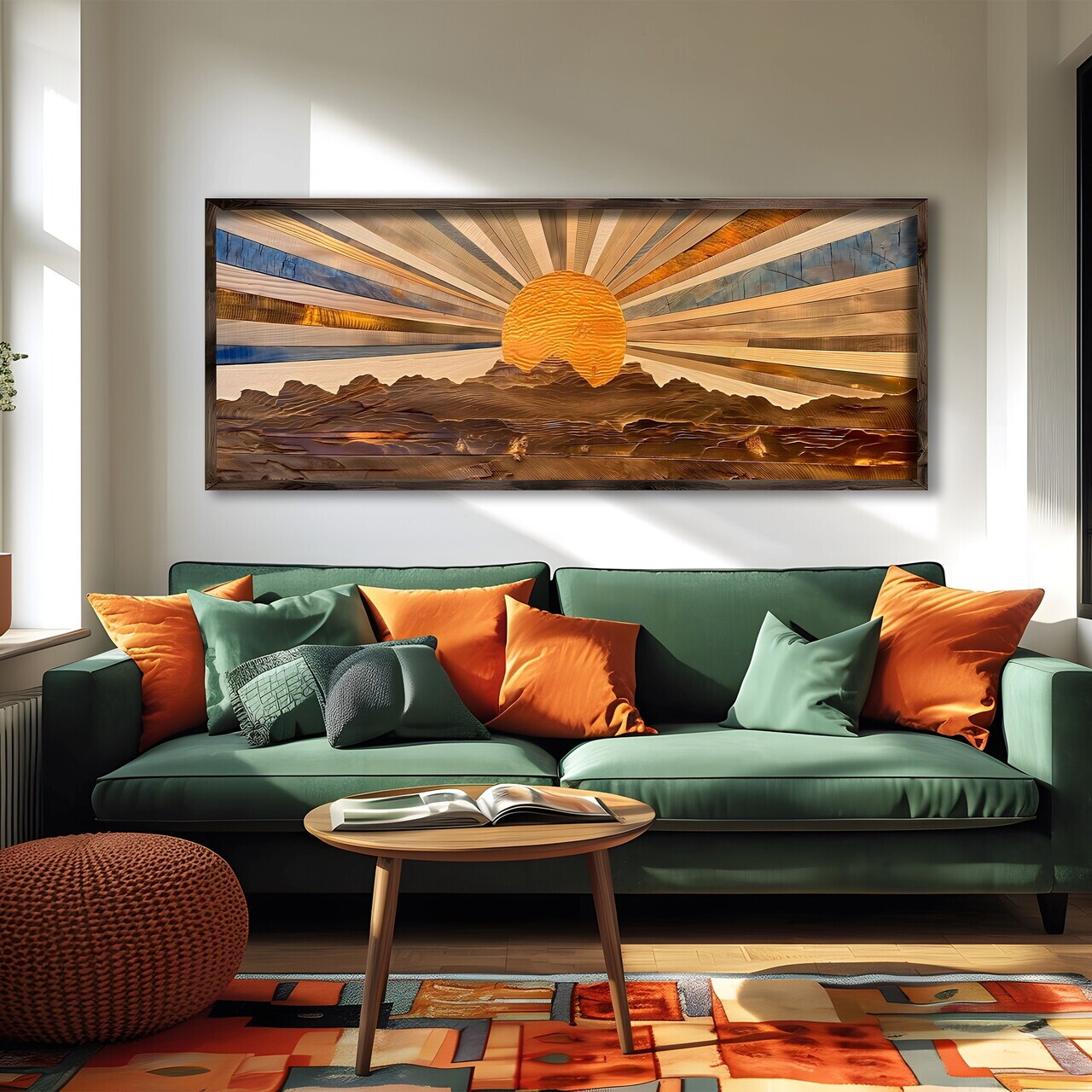 Tablou decorativ, GE021-S, Lemn, Multicolor
