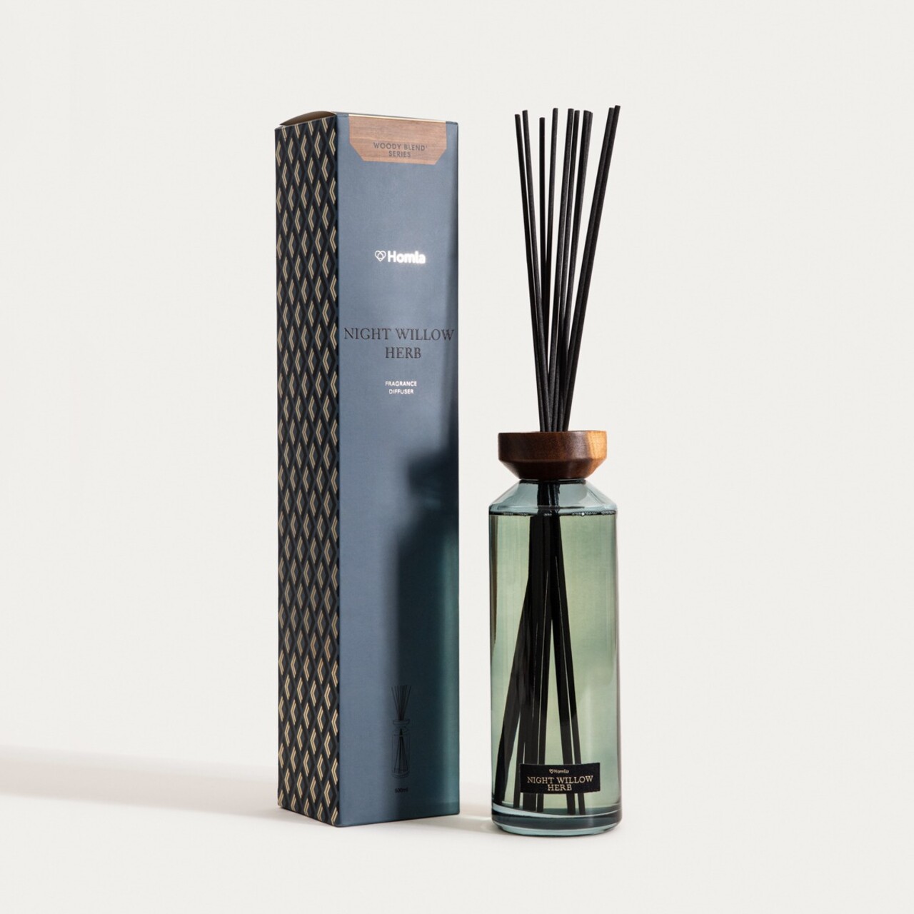 Difuzor de parfum cu betisoare Woody Blend, Homla, 500 ml, sticla, albastru - imagine 8