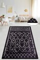 Covor, Chart Black, 80x100 cm, Alb/Negru